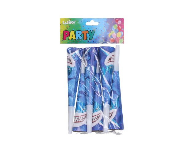 Párty trumpetky ŽRALOK 20 cm, 6 ks