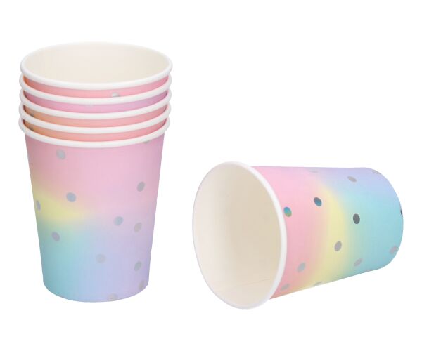 Párty kelímky PASTEL 250ml, 6 ks