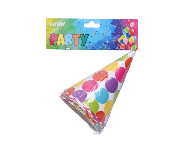 Párty kloboučky MIX 15 cm, 6 ks