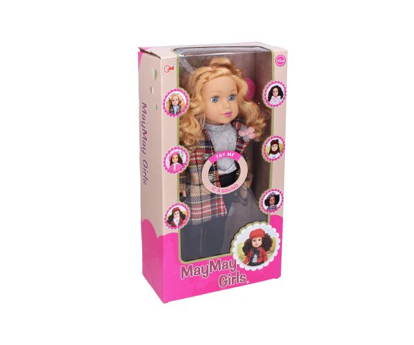 Panenka s kabátem a zvukovými efekty 48 cm