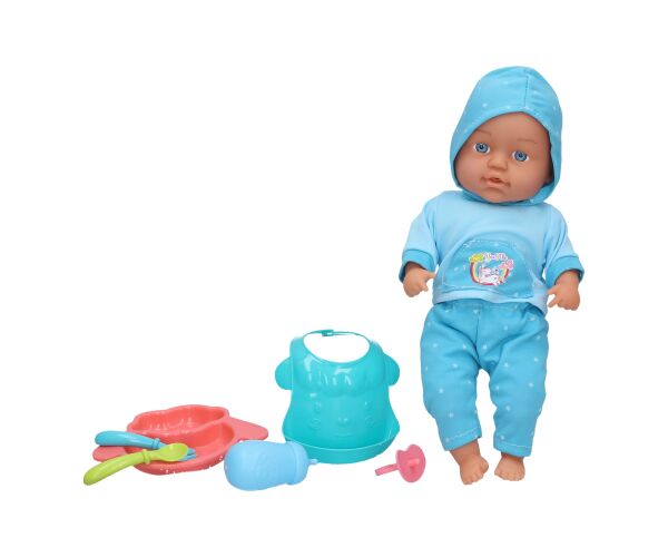 Miminko měkké s doplňky a zvukovými efekty 30 cm