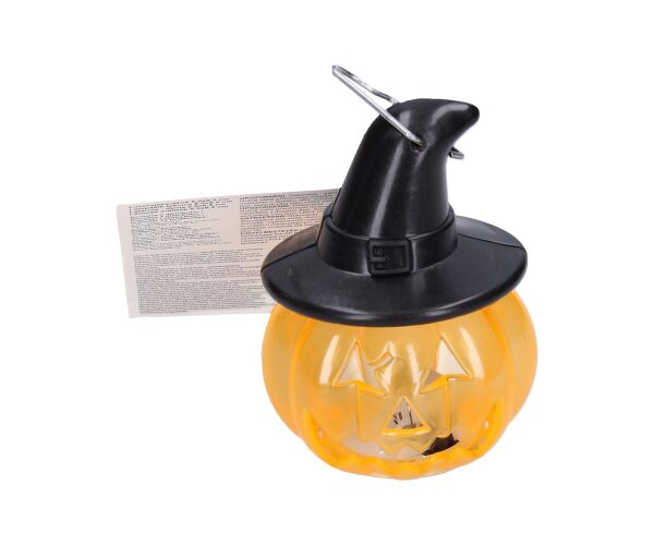 Dekorace Halloween dýně 8,5x6,5 cm svítící