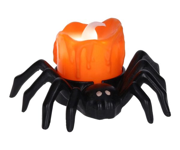 Dekorace Halloween pavouk 9x6x5,5 cm svítící