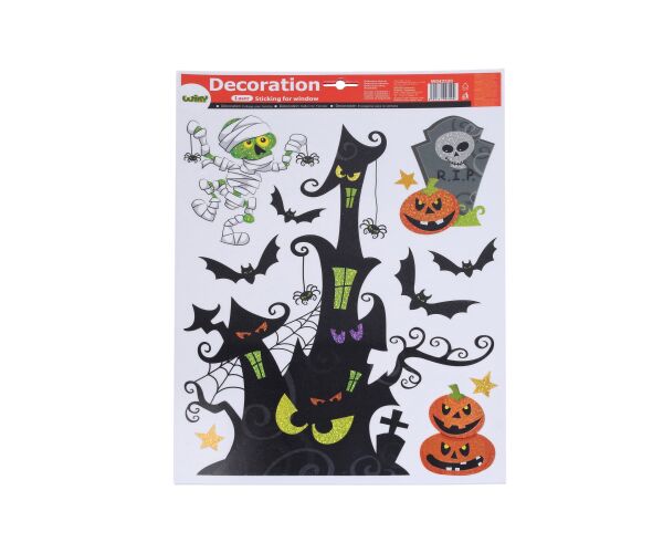 Dekorace okenní 41x29 cm MIX HALLOWEEN