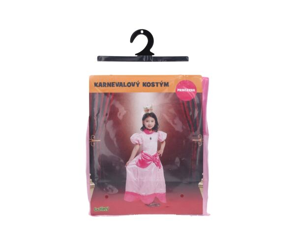 Set karneval - princezna růžová velikost M 110-120cm