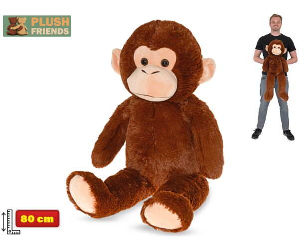 Plush Friends opice plyšová tmavě hnědá 80cm