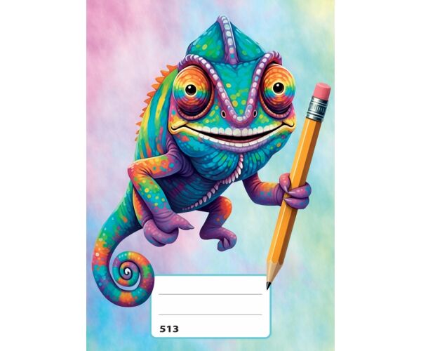 Sešit (513) A5 linkovaný, 10l, Chameleon
