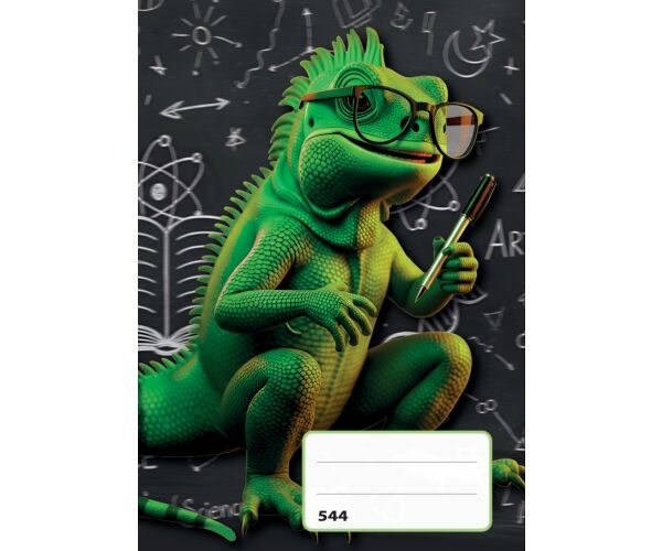 Sešit (544) A5 linkovaný, 40l, Leguan