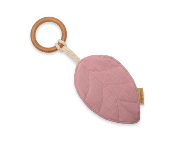 Kousátko s listy New Baby Leaf pink