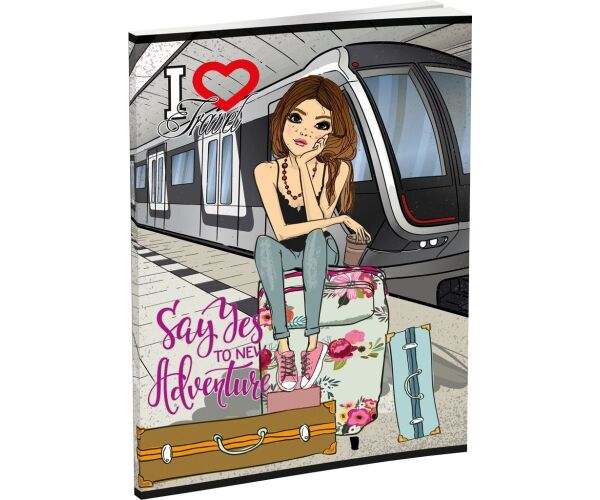 Záznamová kniha LUX A5 96 listů, linkovaná, mix 16 motivů