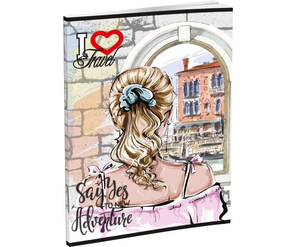 Záznamová kniha LUX A5 96 listů, linkovaná, mix 16 motivů