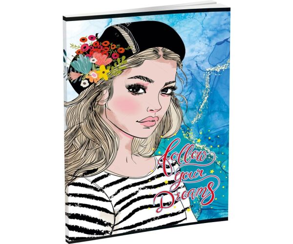 Záznamová kniha LUX A5 96 listů, linkovaná, mix 16 motivů