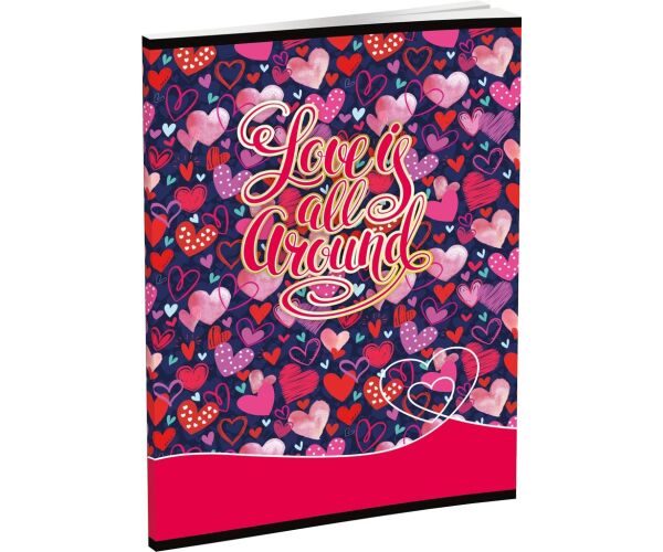 Záznamová kniha LUX A5 96 listů, linkovaná, mix 16 motivů