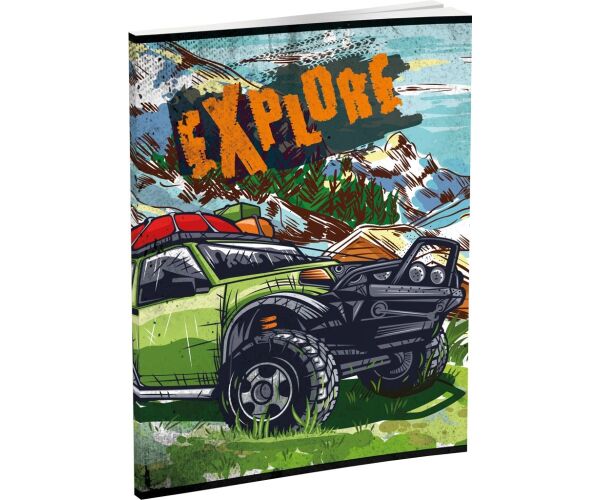 Záznamová kniha LUX A5 96 listů, linkovaná, mix 16 motivů