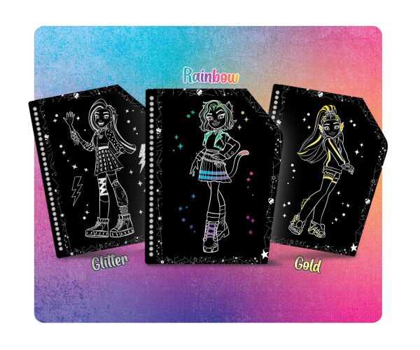 Monster High Vyškrabávací omalovánky Kamarádky navždy